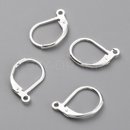 Brass Leverback Earring Findings X-KK-O131-09S-1