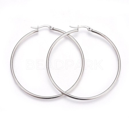 Tarnish Resistant 304 Stainless Steel Big Hoop Earrings EJEW-P173-13P-06-1
