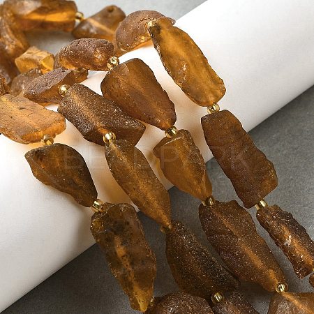 Raw Rough Natural Amber Beads Strands G-B125-C01-02-1