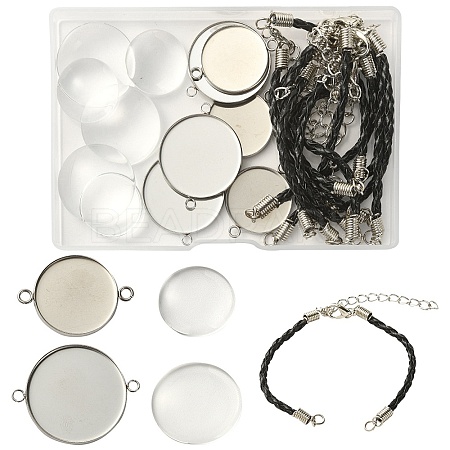 DIY Blank Dome Link Bracelet Making Kit DIY-YW0006-48-1