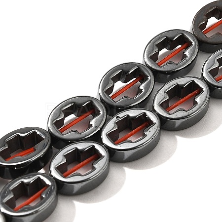 Electroplated Synthetic Non-magnetic Hematite Beads Strands G-L613-Z01-01M-1