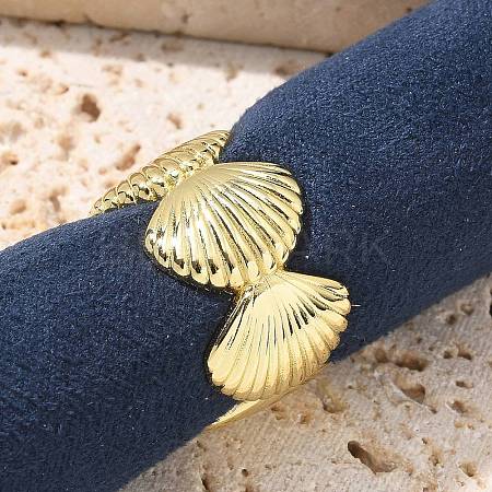 Brass Cuff Finger Rings for Women RJEW-U033-02G-1