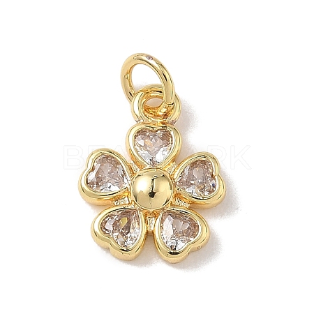 Brass Micro Pave Cubic Zirconia Pendants KK-L268-031G-03-1