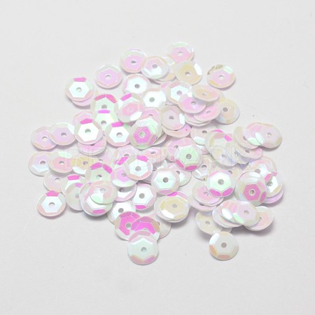Plastic Paillette Beads X-PVC-A002-4mm-09-1