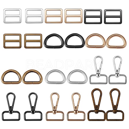 24Pcs 12 Style Iron D Rings FIND-SZ0002-25-1