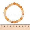 Natural Topaz Jade Beads Stretch Bracelets BJEW-F380-01-B07-3