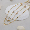 925 Sterling Silver with Natural Pearl Beads Necklaces NJEW-Z030-01G-2