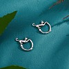 Anti-Tarnish Rhodium Plated 925 Sterling Silver Cute Cat Hoop Earrings for Women JE1005A-4