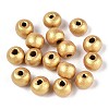 Spray Painted Round Natural Schima Wood Beads WOOD-A018-6mm-01-1