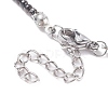 Round Glass Beaded Necklace for Women NJEW-JN03821-01-5
