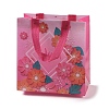 Mother's Day Theme Printed Flower Non-Woven Reusable Folding Gift Bags with Handle ABAG-F009-C03-1