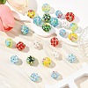 8Pcs 8 Colors Handmade Bumpy Lampwork Beads LAMP-YW0004-17-4