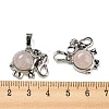 Natural Rose Quartz Pendants G-P517-04P-02-3