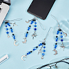 6Pcs 2 Stryles Glass & Alloy Mobile Straps HJEW-SC0001-90-3