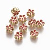Brass Enamel Beads KK-L179-05F-1