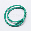 Dyed Synthetical Turquoise Rondelle Bead Strand G-P083-6mm-84J-2