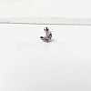 Angel Wing Heart 316L Surgical Stainless Steel Pave Cubic Zirconia Tongue Rings FS-WG901EE-04-3