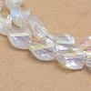 Electroplate Glass Beads Strands X-EGLA-G018-L-AB01-1