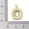 Rack Plating Brass Micro Pave Clear Cubic Zirconia Pendants KK-E102-33G-O-3