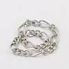 Tarnish Resistant 304 Stainless Steel Figaro Chains CHS-K001-82-B-2