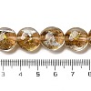 Handmade Gold Foil and Silver Foil Lampwork Flat Round Beads FOIL-C001-02E-4