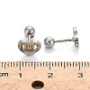 201 Stainless Steel Barbell Cartilage Earrings EJEW-R147-34-4
