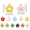 44Pcs 11 Colors Alloy Enamel Pendants ENAM-SZ0002-16-7