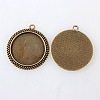 Vintage Tibetan Style Alloy Pendant Cabochon Bezel Settings X-TIBEP-M018-59AB-NF-2