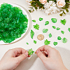 500Pcs 10 Styles Transparent Acrylic Pendants MACR-FH0001-28-3