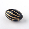 Oval Plating Acrylic Beads PACR-Q102-128B-2