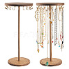 Round Wood Jewelry Necklace Display Organizer Hanging Tower Rack NDIS-TAC0001-01B-2