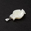 Natural Trochid Shell/Trochus Shell Pendants SSHEL-M021-12-4