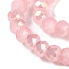 Baking Electroplate Glass Beads Strands DGLA-A039-J8mm-B08-2