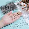 1000Pcs 5 Style 304 Stainless Steel Split Rings STAS-ME0002-63-3