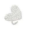 Heart Brass Cuff Rings for Women RJEW-A069-09P-4