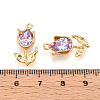Brass Micro Pave Cubic Zirconia Pendants X-KK-N262-115A-G-3