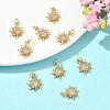 SHEGRACE Brass Micro Pave Cubic Zirconia Pendants XGRQ3D584-477G-4