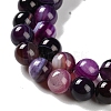Natural Striped Agate/Banded Agate Beads Strands G-Z060-A01-B12-4