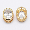 Brass Micro Pave Grade AAA Cubic Zirconia Pendants ZIRC-P030-06G-NR-1