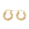 Left and Right Brass Micro Pave Cubic Zirconia Hoop Earrings EJEW-F273-08G-1