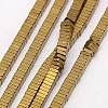 Electroplate Non-magnetic Synthetic Hematite Heishi Beads Strands G-J171B-3x3mm-06-1