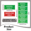 12Sheets 2 Colors Waterproof PVC Warning Sign Stickers DIY-OC0014-64-2