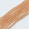 Electroplate Glass Beads Strands EGLA-R048-3mm-25-1