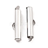 Non-Tarnish 304 Stainless Steel Slide On End Clasp Tubes STAS-C044-08B-P-1