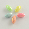 AB Color Plated Rice Acrylic Beads SACR-Q106-09-1