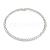 Rack Plating Brass Pave Clear Cubic Zirconia Choker Necklaces NJEW-A031-01P-1