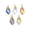 Copper Wired Glass Pendants PALLOY-JF02621-02-1