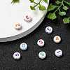 Opaque Acrylic Flat Round Beads SACR-Q100-M034-6