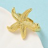 Brass Cuff Rings for Women RJEW-A083-01G-3