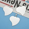 201 Stainless Steel Heart Stamping Blank Tag Pendants X-STAS-S030-13-6
